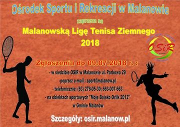 Malanowska Liga Tenisa Ziemnego 2018
