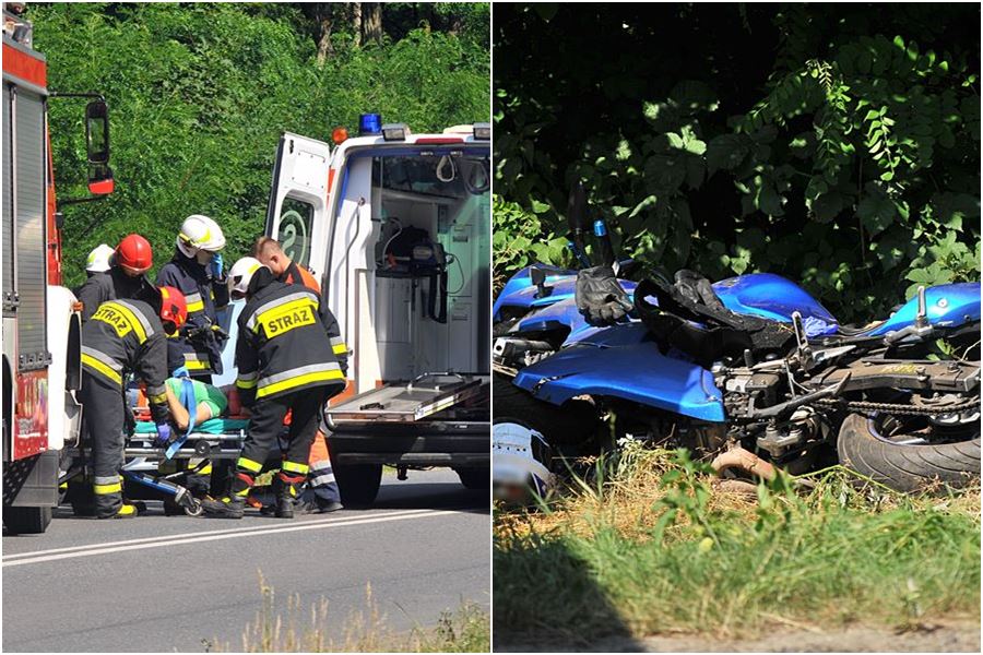 Gm. Turek: Poważny wypadek motocyklisty